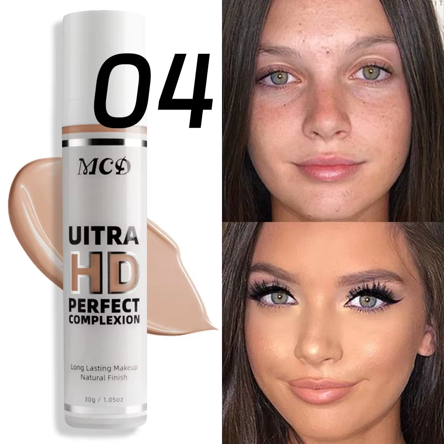 1PC Profession Liquid Foundation Oil-Control Cover Matte Base Cream Concealer Waterproof Sweat-Resistant Face Korean Makeup Gift