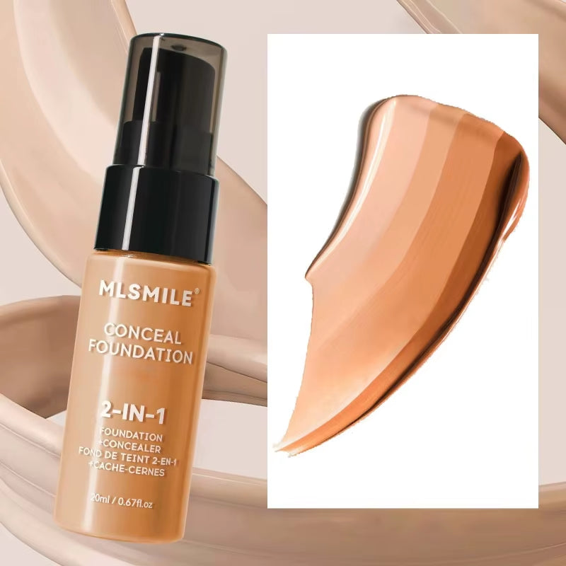 Face Foundation Cream Oil-Control Matte Bbcream Waterproof Lasting Concealer Liquid Full Coverage Matte Base Professional Makeup