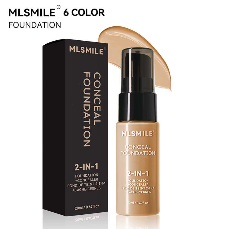 Face Foundation Cream Oil-Control Matte Bbcream Waterproof Lasting Concealer Liquid Full Coverage Matte Base Professional Makeup