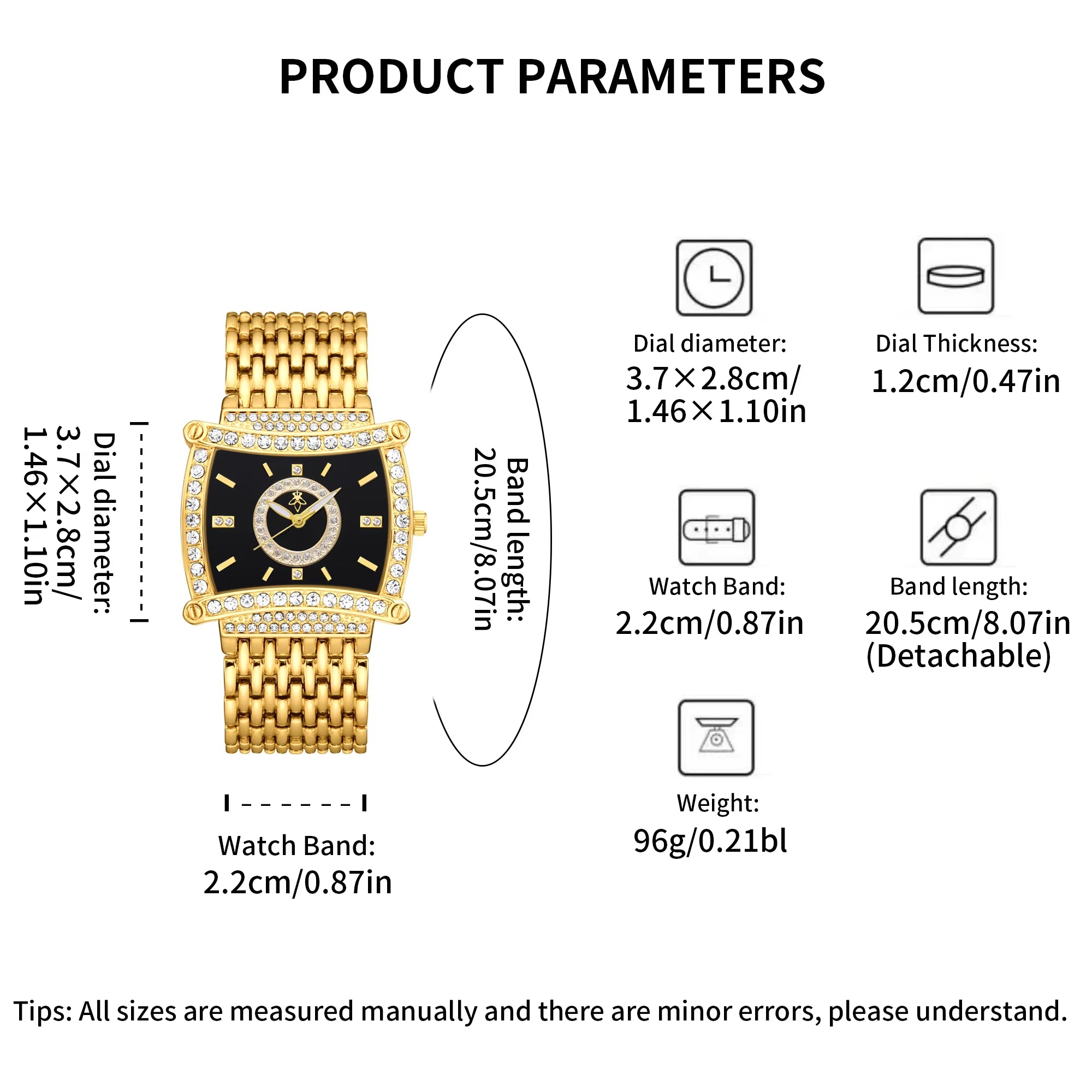 Womens Quartz Watch with Rhinestone Decor Versatile Daily Party Gift Box Included Great Gift for Girlfriend Wife Mother