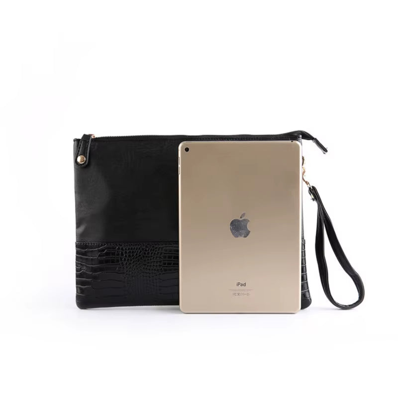New Design Men Clutches Handbags Vintage PU Leather Envelope Bags Casual Key Phone Pocket Envelope Purse
