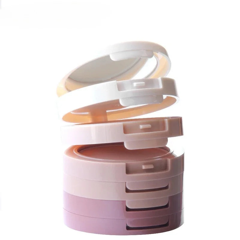 Concealer Contouring Powder, 5 Color 5 Decked Powder Tower, Brightening Skin Tone,Oil Control Makeup Loose Powder Setting Powder