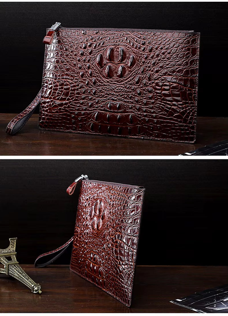 High Quality Crocodile Skin Leather Men'S Wallet Card Bag Handbag Bolso Hombre Sacoche Homme Designer Luxury Bag Wallet for Men