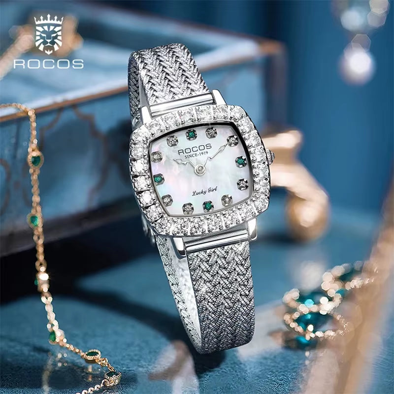 Genuine Women'S Watches Heartbeat Signal Niche Luxury Watch for Women with Diamonds Waterproof Women'S Wristwatch R0264