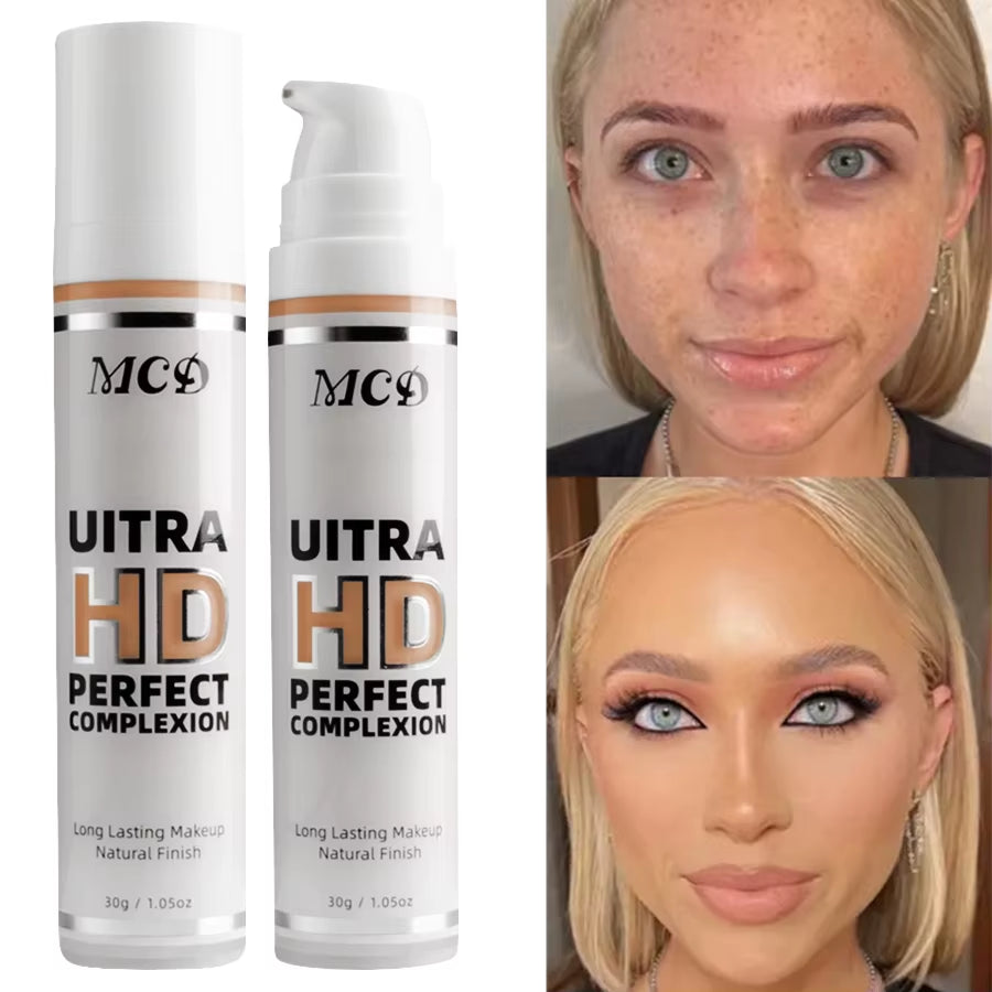 1PC Profession Liquid Foundation Oil-Control Cover Matte Base Cream Concealer Waterproof Sweat-Resistant Face Korean Makeup Gift