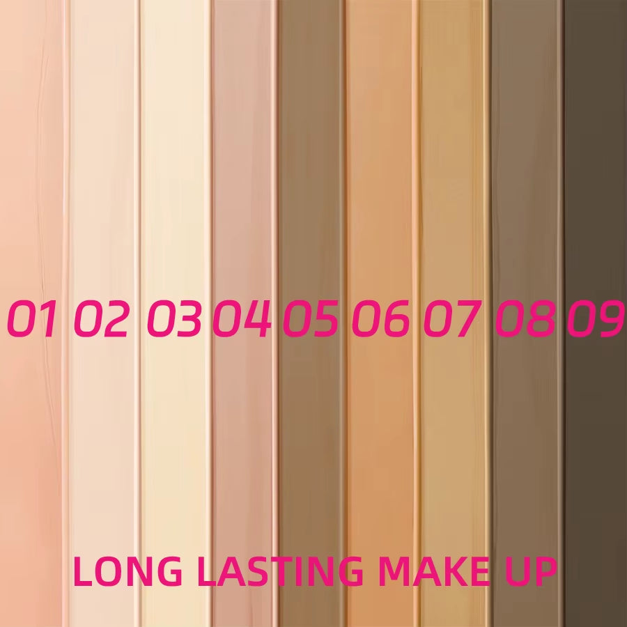 1PC Profession Liquid Foundation Oil-Control Cover Matte Base Cream Concealer Waterproof Sweat-Resistant Face Korean Makeup Gift