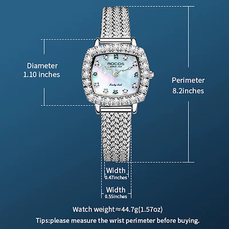 Genuine Women'S Watches Heartbeat Signal Niche Luxury Watch for Women with Diamonds Waterproof Women'S Wristwatch R0264