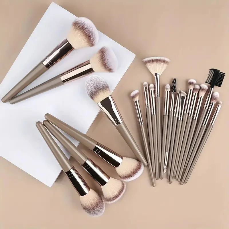 Ensemble de pinceaux de maquillage Premium, doux et moelleux, pour fond de teint, cosmétique, fard à paupières, Blush, outils de maquillage Kabuki, 3 à 20 pièces