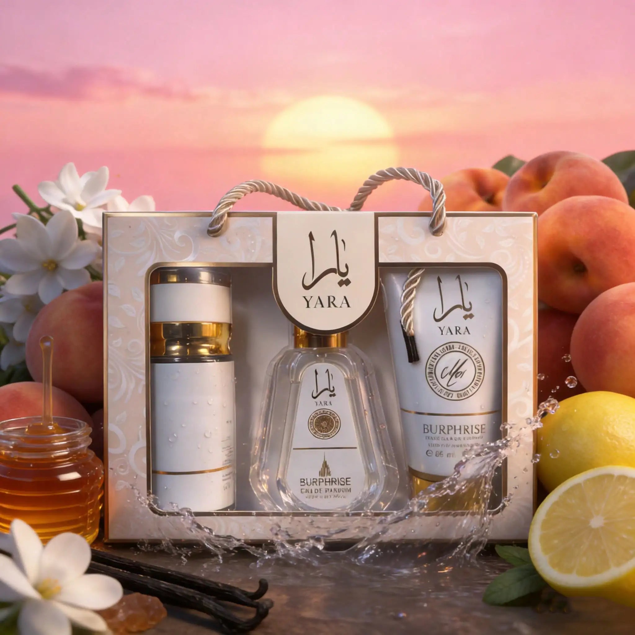 Coffret Cadeau Parfum YARA Moi BURPHISE – Eau de Parfum 50 ml + Lotion Parfumée 88 ml + Savon Parfumé 88 g