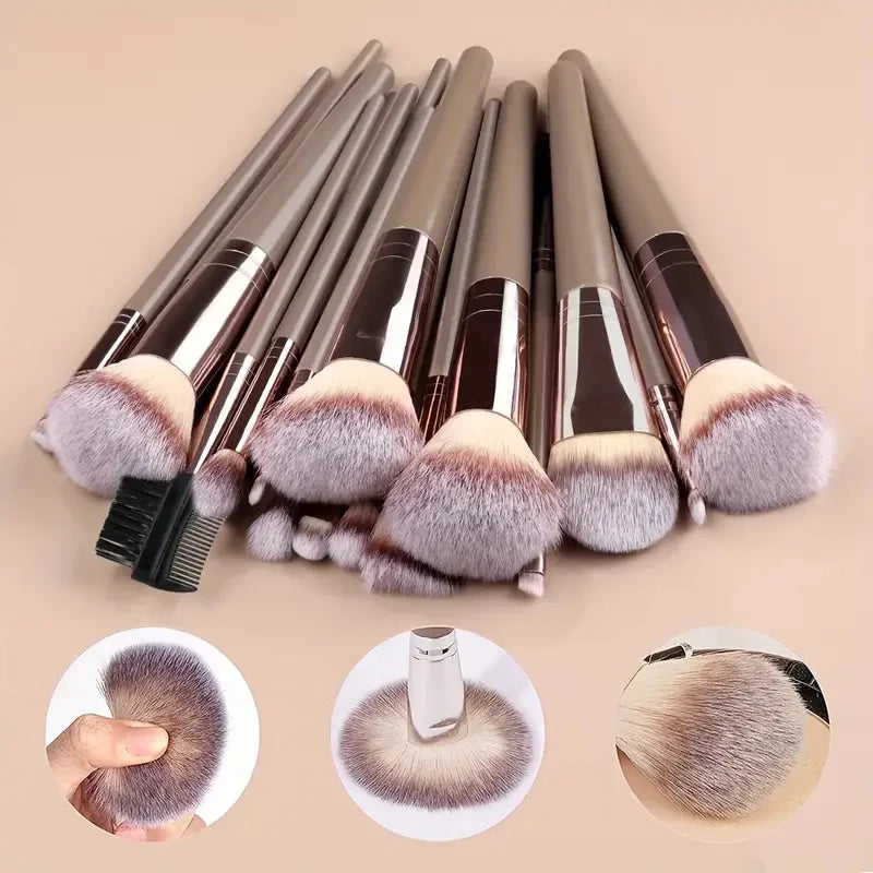 Ensemble de pinceaux de maquillage Premium, doux et moelleux, pour fond de teint, cosmétique, fard à paupières, Blush, outils de maquillage Kabuki, 3 à 20 pièces