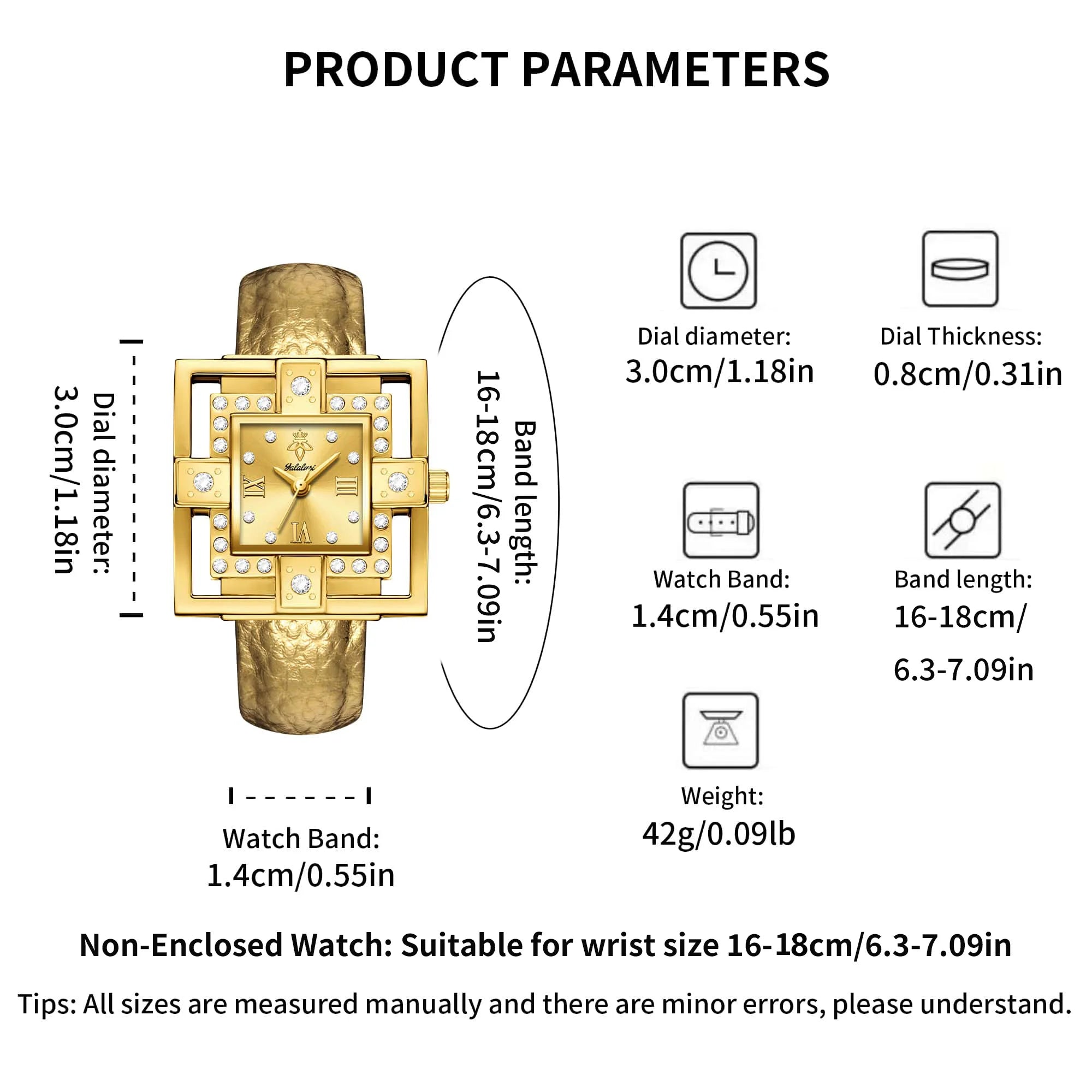 YaLaLuSi marque rétro carré femmes Quartz or montre chiffres romains luxe personnalisé squelette mode dames cadeau