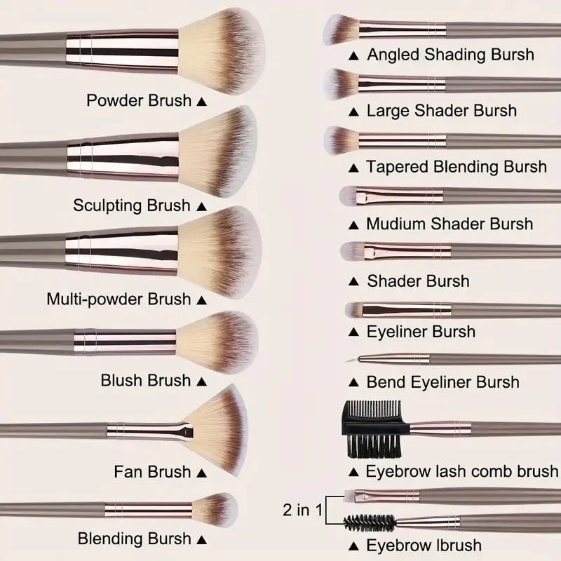 Ensemble de pinceaux de maquillage Premium, doux et moelleux, pour fond de teint, cosmétique, fard à paupières, Blush, outils de maquillage Kabuki, 3 à 20 pièces