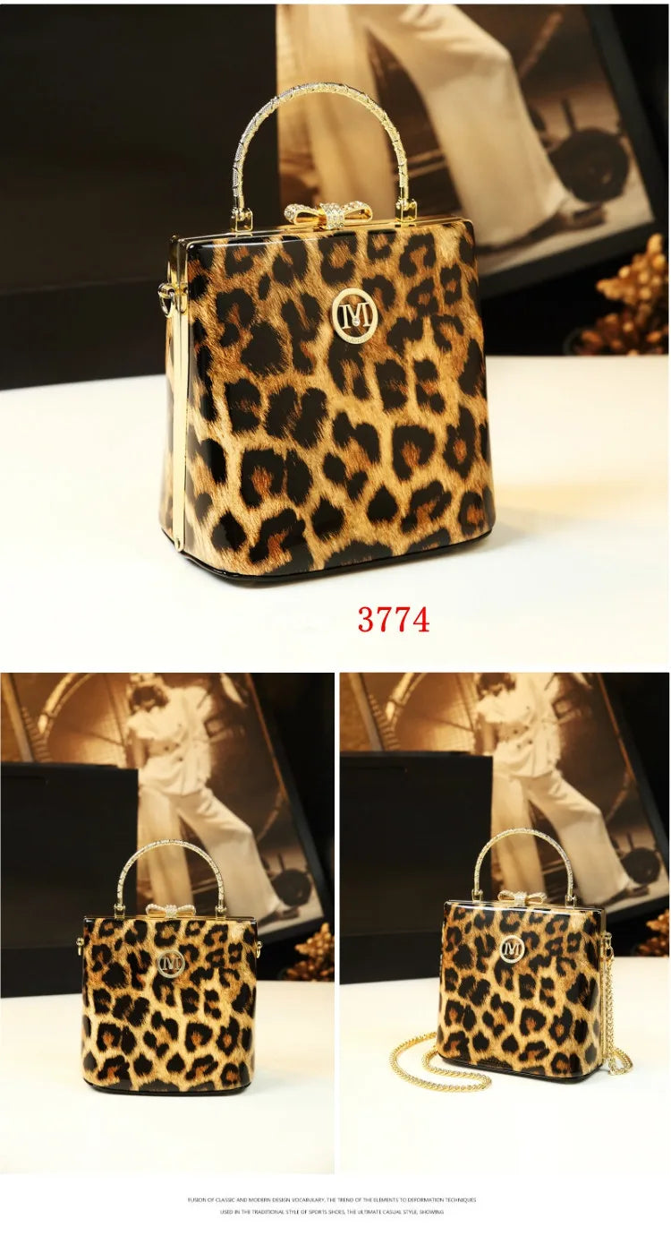 Sac à main léopard en cuir véritable pour femme, cuir de vachette, sac fourre-tout portable pour femme, sac de soirée, sacs alertes onaux initiés pour femme, mode