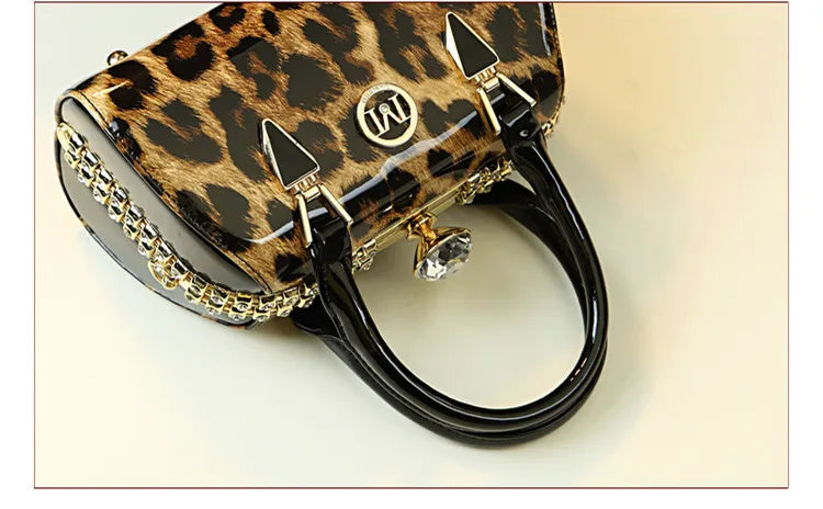Sac à main léopard en cuir véritable pour femme, cuir de vachette, sac fourre-tout portable pour femme, sac de soirée, sacs alertes onaux initiés pour femme, mode