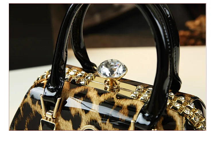 Sac à main léopard en cuir véritable pour femme, cuir de vachette, sac fourre-tout portable pour femme, sac de soirée, sacs alertes onaux initiés pour femme, mode