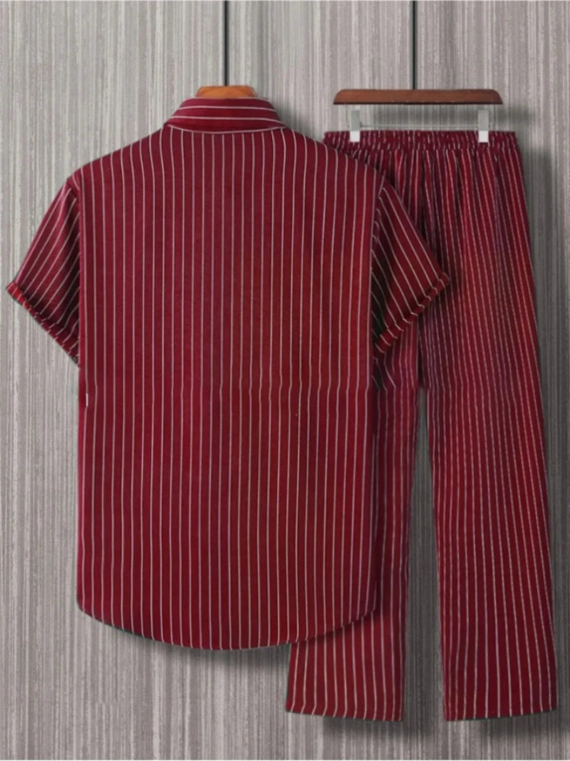 Ensemble 2 pieces pour homme   Short Sleeved Cardigan,Style