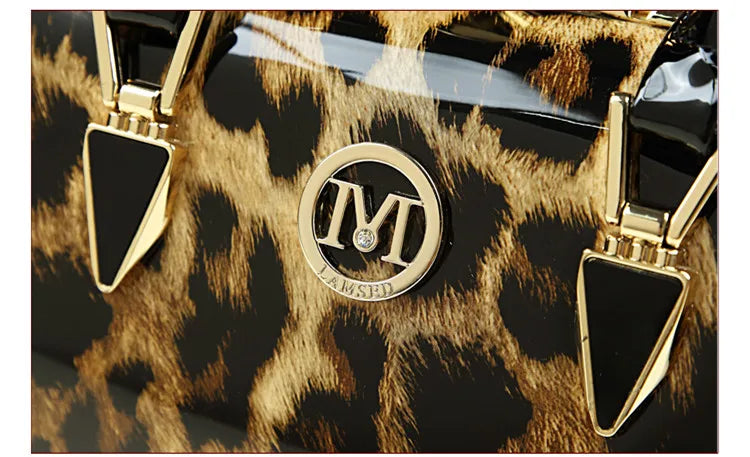 Sac à main léopard en cuir véritable pour femme, cuir de vachette, sac fourre-tout portable pour femme, sac de soirée, sacs alertes onaux initiés pour femme, mode