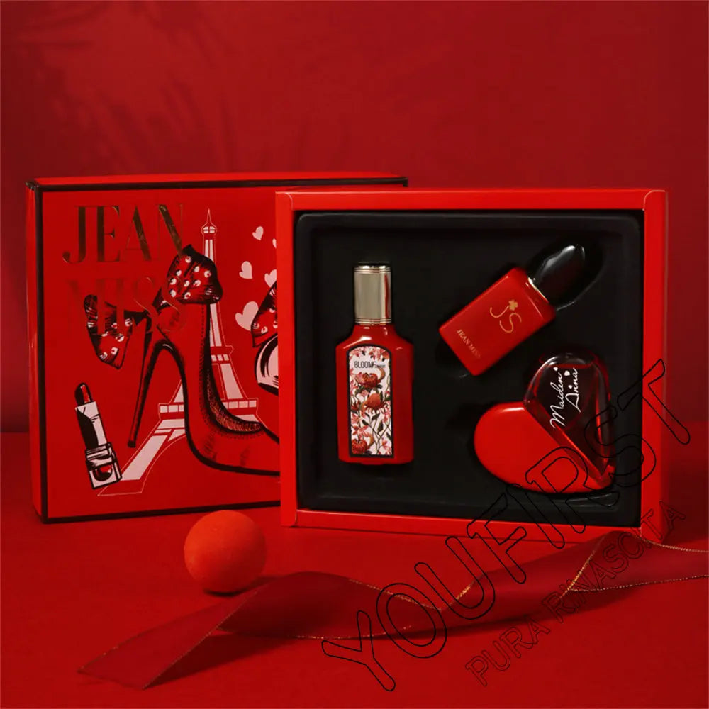 Parfum De marque pour femmes, coffret cadeau 110ml, ensemble De trois pièces, parfum durable, parfum Floral, phéromone, Eau De Parfum, eau aromatique De Cologne