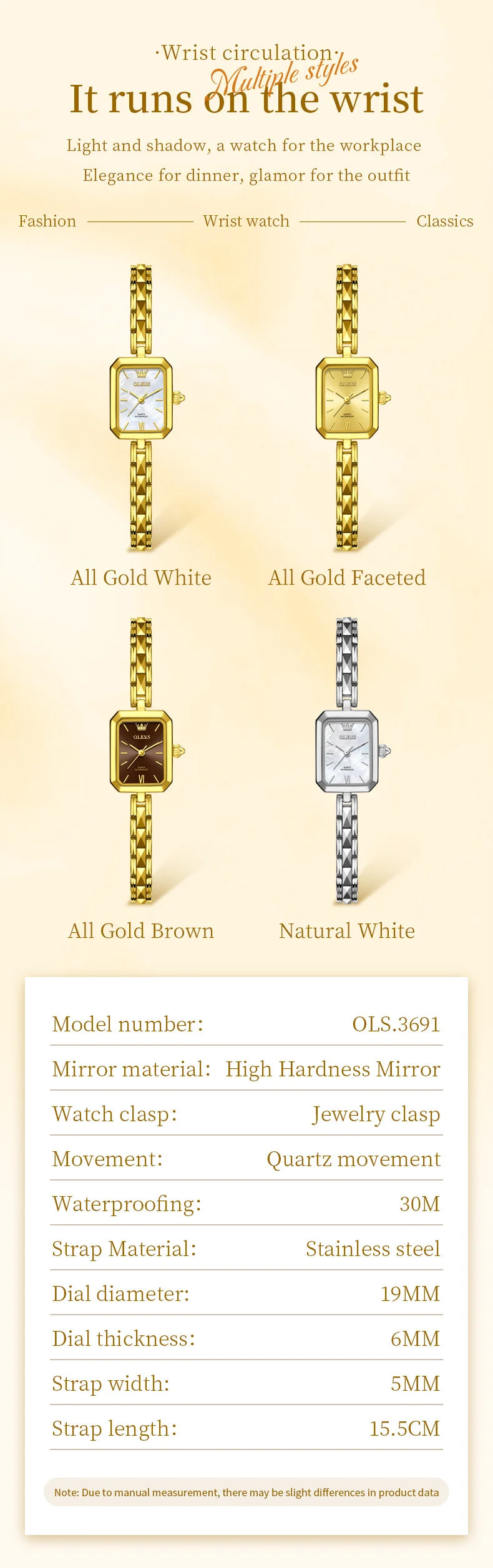 Montres pour femme Original élégant carré Quartz montre-bracelet étanche lumineux dames femme polyvalent Reloj