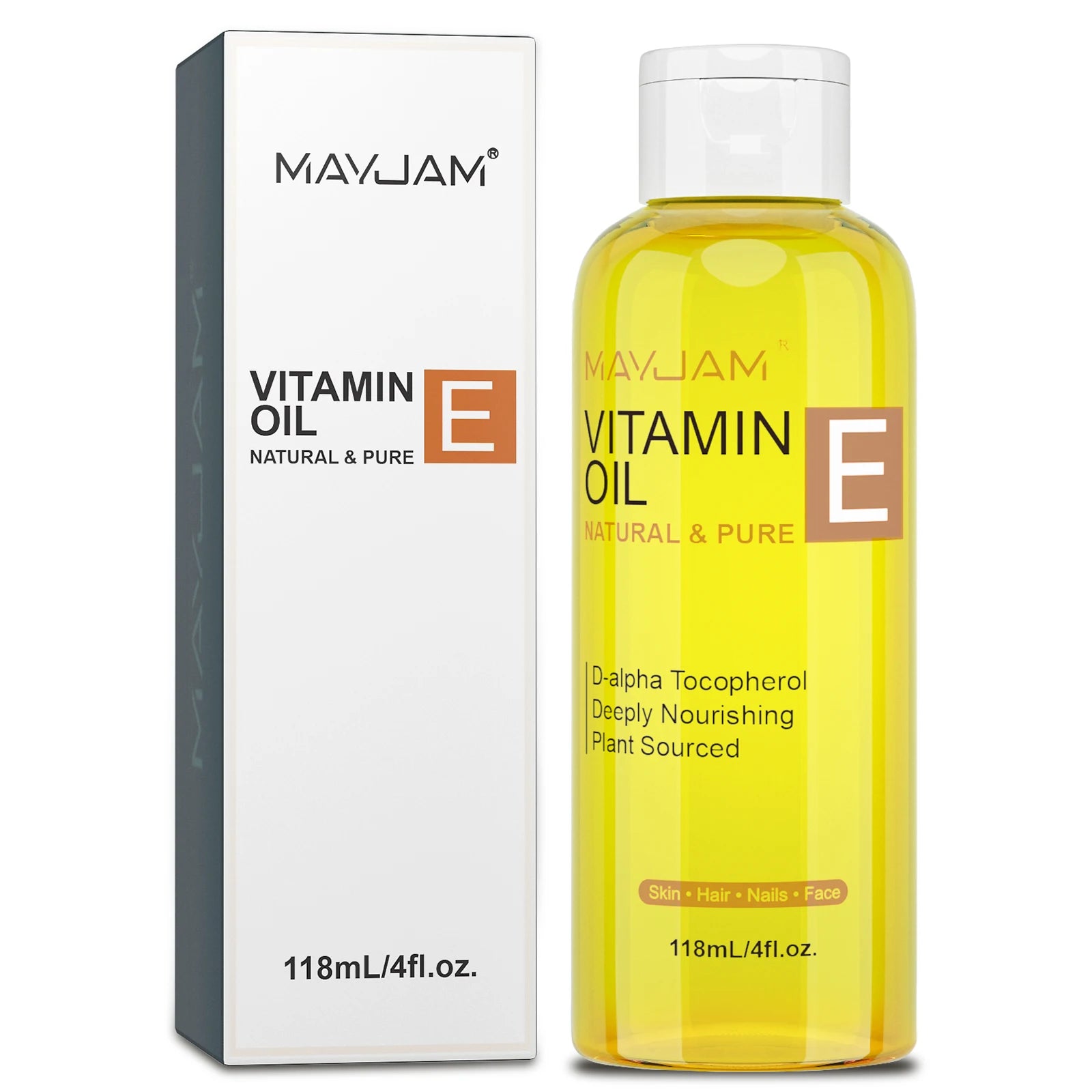 MAYJAM huile de vitamine E naturelle et Pure soin de la peau hydratant éclaircir le teint de la peau 118 ml 236 ml huile de soin du visage