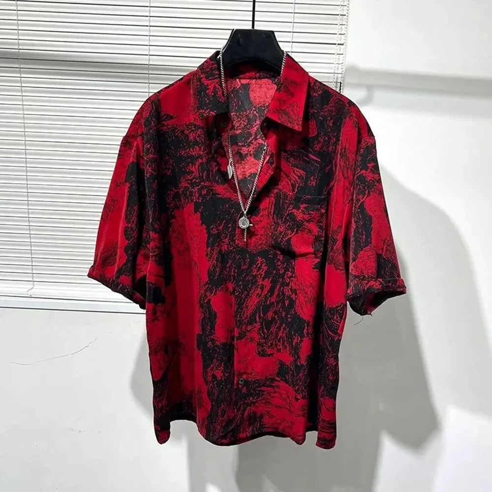 Chemise irrégulière pour hommes, haut de personnalité hawaïenne, d'été