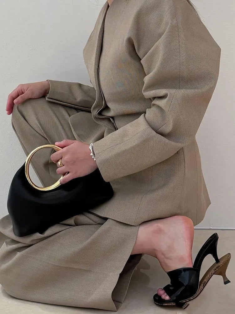 Sac à main en cuir PU pour femmes, pochette élégante, poignée supérieure en métal, sac de soirée