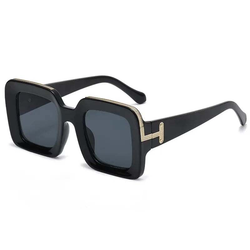 Mode Vintage luxe carré lunettes de soleil pour hommes femmes marque Design Sports de plein air conduite Cool léopard lunettes de soleil lunettes 2025