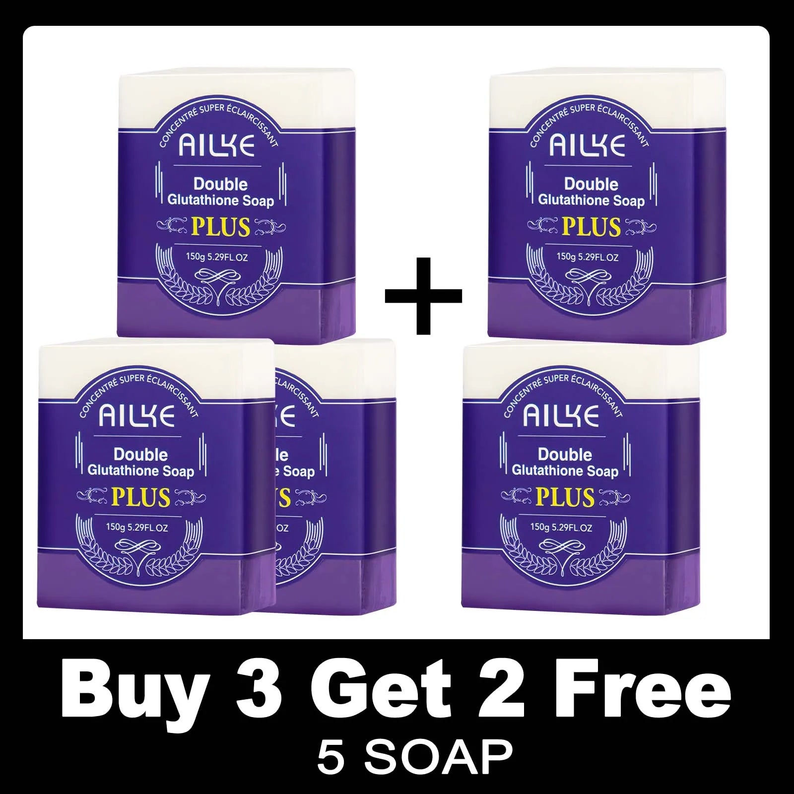 AILKE Anti taches, savon pour peau lisse, barre parfumée, pour peau noire, peau foncée, peau caramel, éclaircissant, blanchissant, pour le visage et le corps