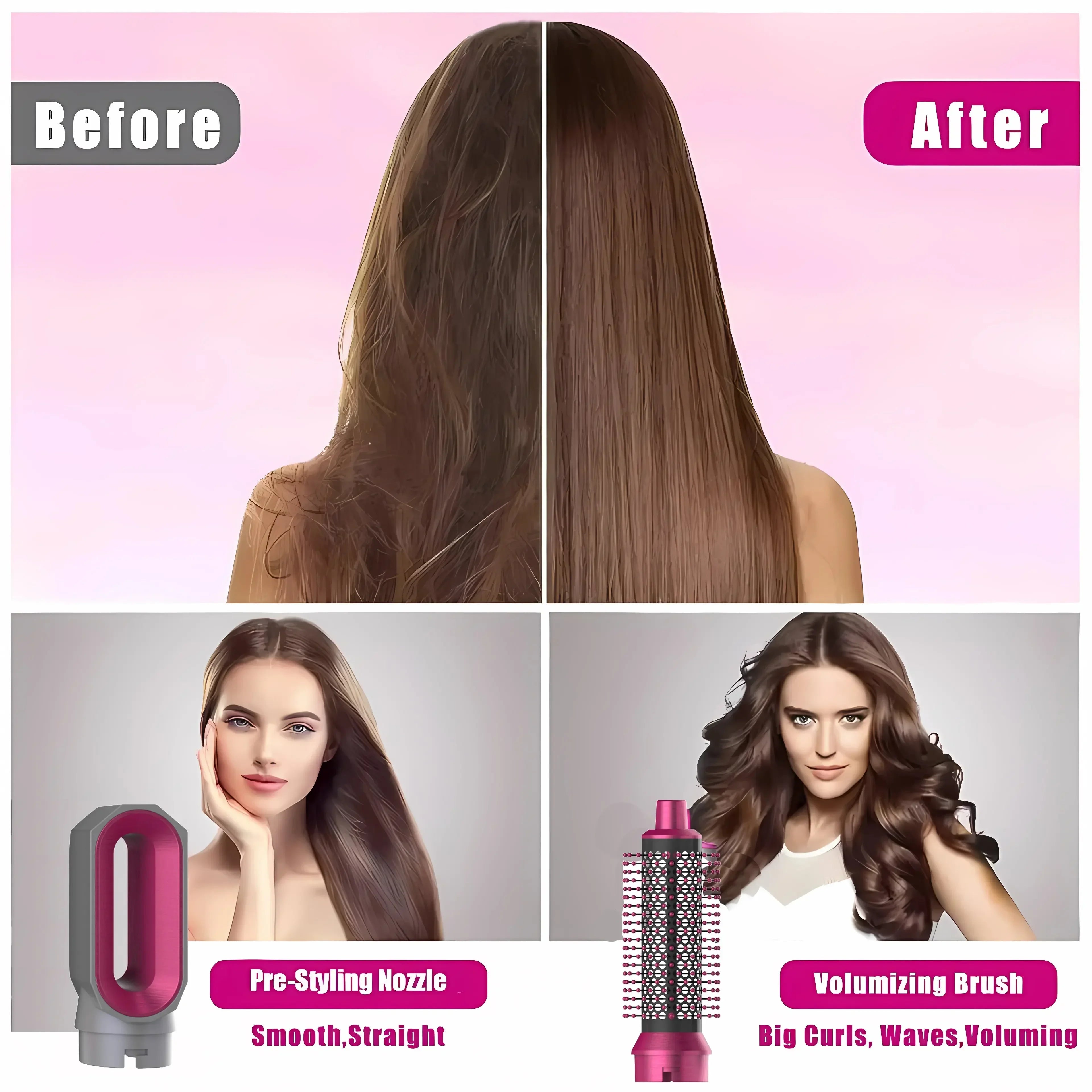 Nouveau 5 in1 cheveux Multi Styler sèche-cheveux fer à friser lisseur brosse à cheveux pour tous les Types de cheveux