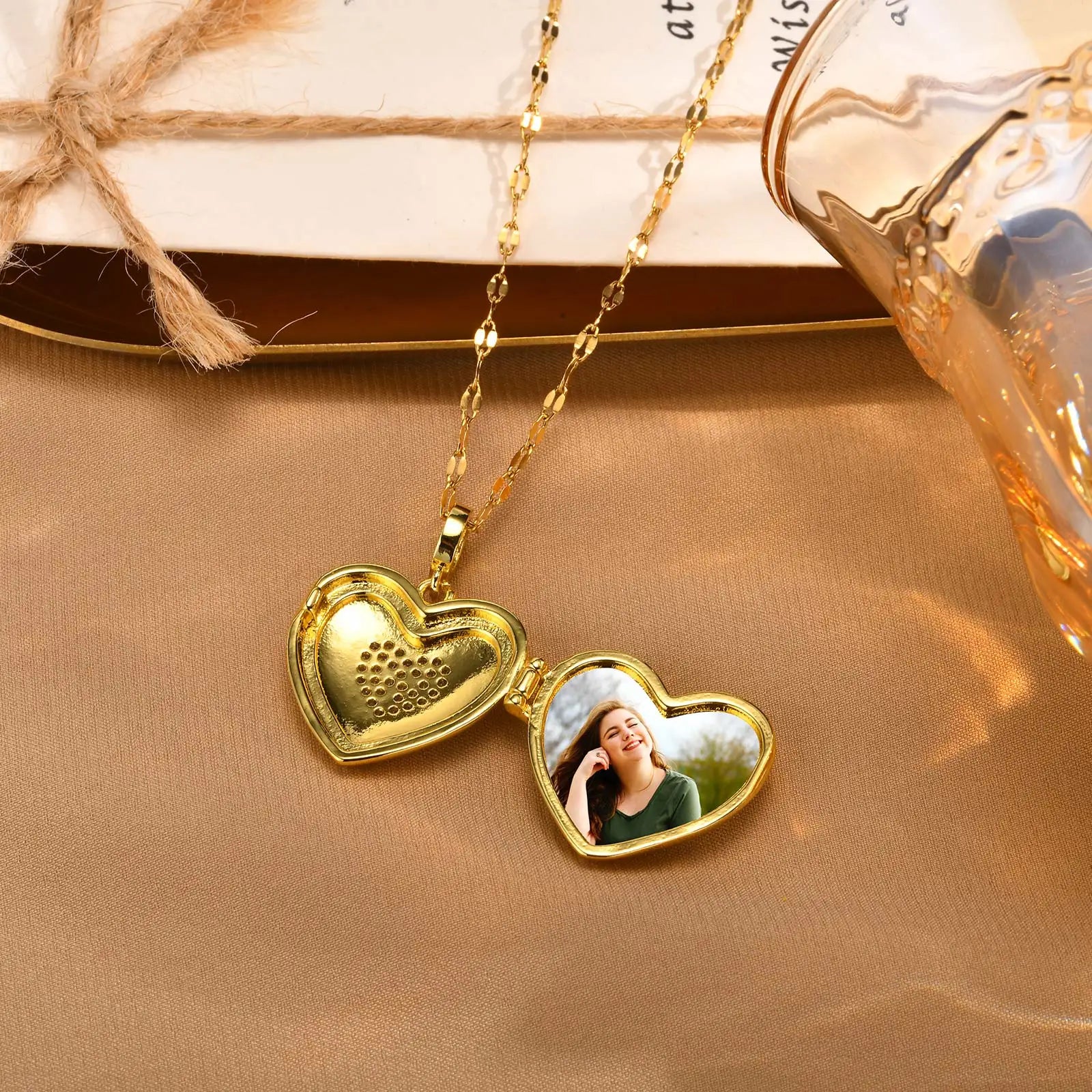 Collier Mauvais Œil en Acier Inoxydable pour Femme, Pendentif Personnalisé avec Photo, Bijoux Cadeaux