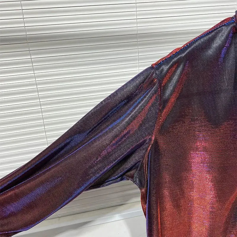 Chemise pour hommes, drapée en métal liquide, Design de mode variable, polyvalente, nouvelle collection automne2026