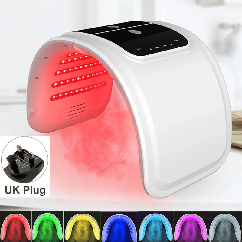 Masque Facial LED 7 couleurs, équipement PDT, SPA, dispositif de pulvérisation faciale, lumière de rajeunissement de la peau, Machines de beauté du corps pour le soins de la peau