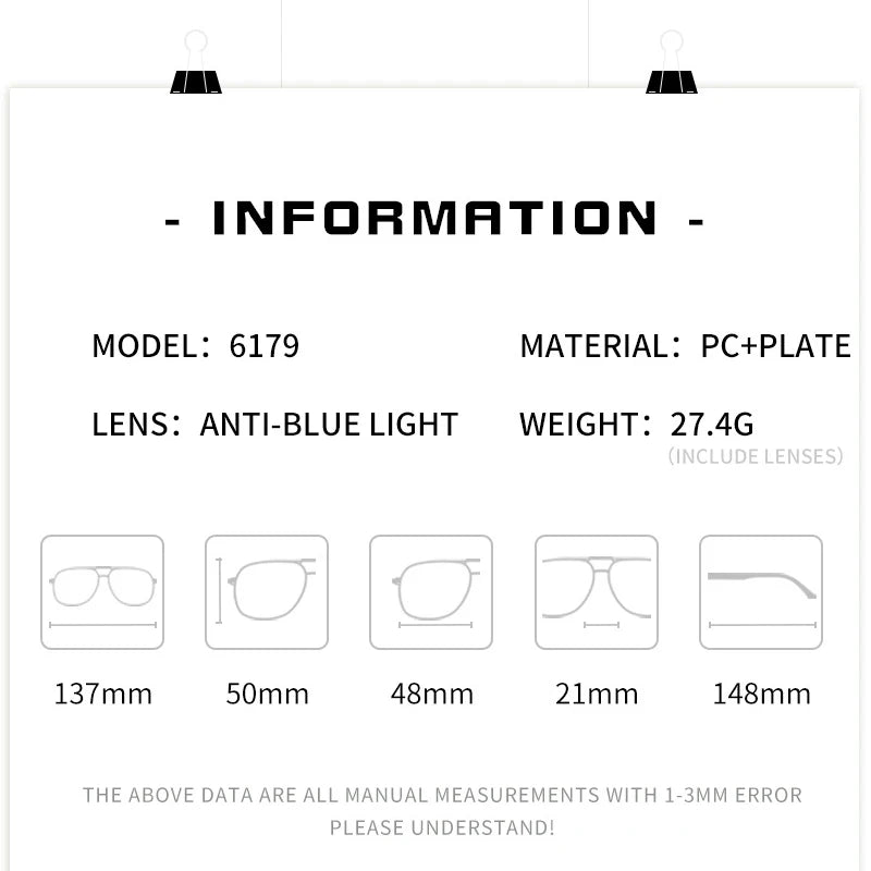 Lunettes carrées anti-Blu-Ray pour hommes et femmes, lunettes transparentes vintage, monture optique, lunettes d'ordinateur, mode respirante