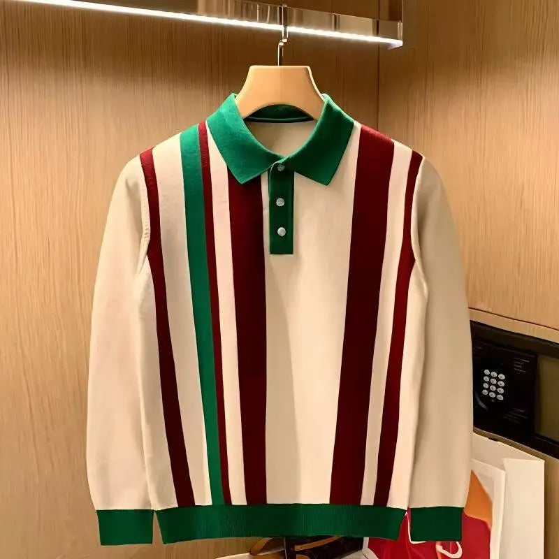 Pull décontracté à col rond pour hommes, pulls de haute qualité, impression contrastée de mode printemps et automne