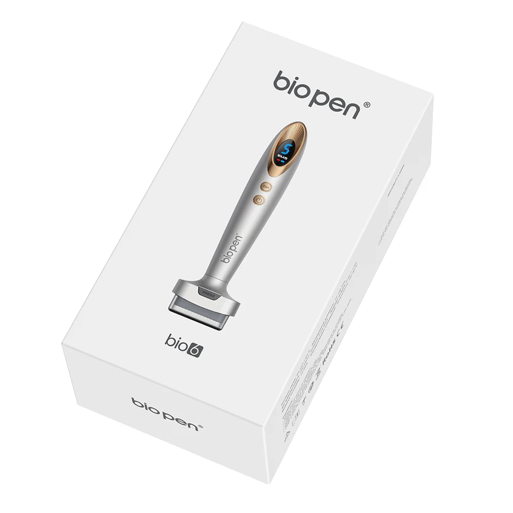 Nouveauté Derma Stamp Bio 6 LED Derma Pen EMS Vibration Microneedling équipement de beauté pour soins du visage croissance des cheveux