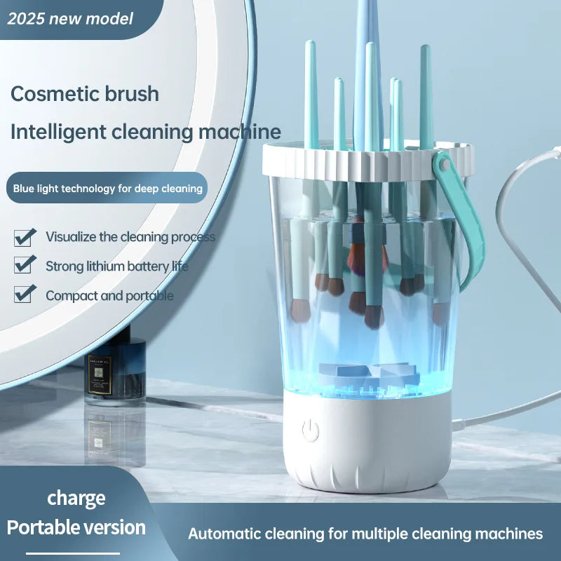 Nettoyeur de brosse de maquillage électrique, Spinner automatique, support de brosse de maquillage pour femmes, lave-brosse de nettoyage paresseux, soins à séchage rapide