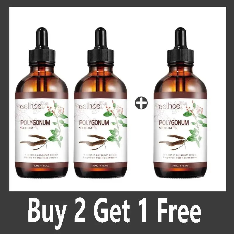 Nouveau tueur de cheveux blancs, liquide d'essence Polygonum Multiflorum élimine les cheveux gris et restaure la couleur naturelle des cheveux en 7 jours 2025