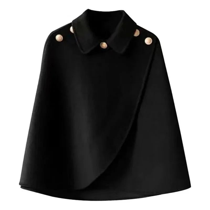 Chemise à manches chauve-souris pour femmes, chemisier décontracté, revers épissé, bouton irrégulier, vêtements d'hiver, nouvelle mode, 2023