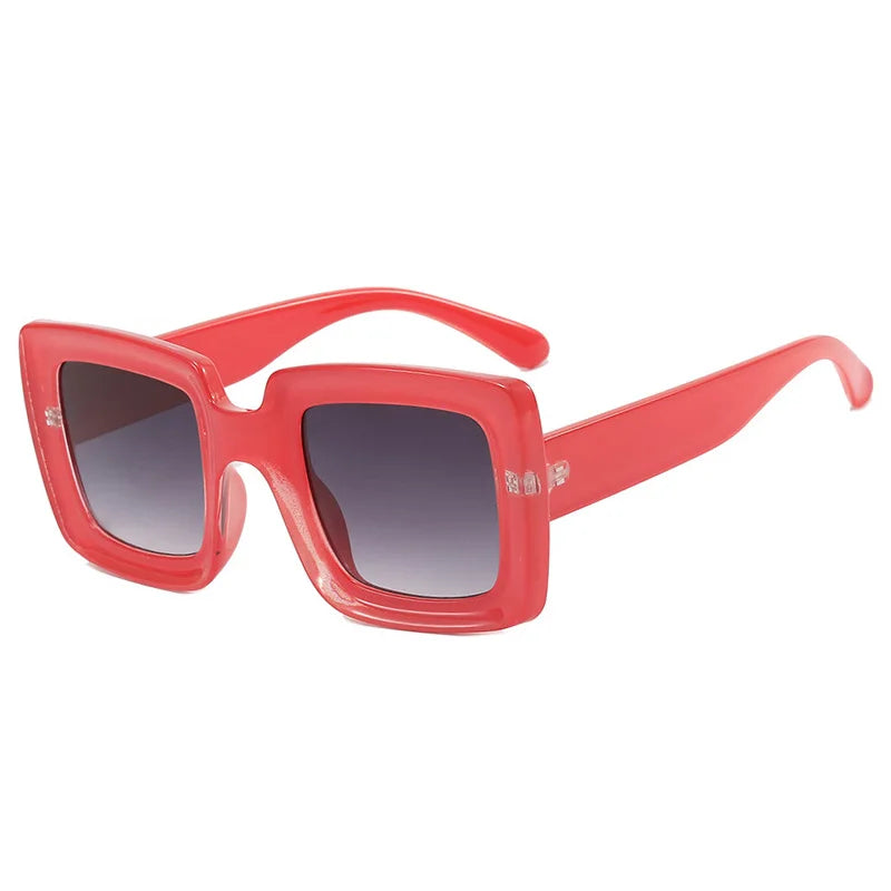OEC CPO-Lunettes de soleil carrées punk pour femmes et hommes, lunettes de soleil multicolores, nuances colorées, lunettes de mode, UV400, tendance, femme, steampunk