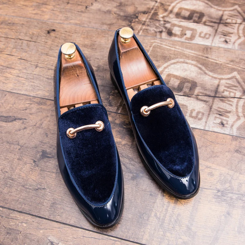 Nouvelle chaussure en cuir verni ombré pour hommes, souliers de mariage de luxe de style italien