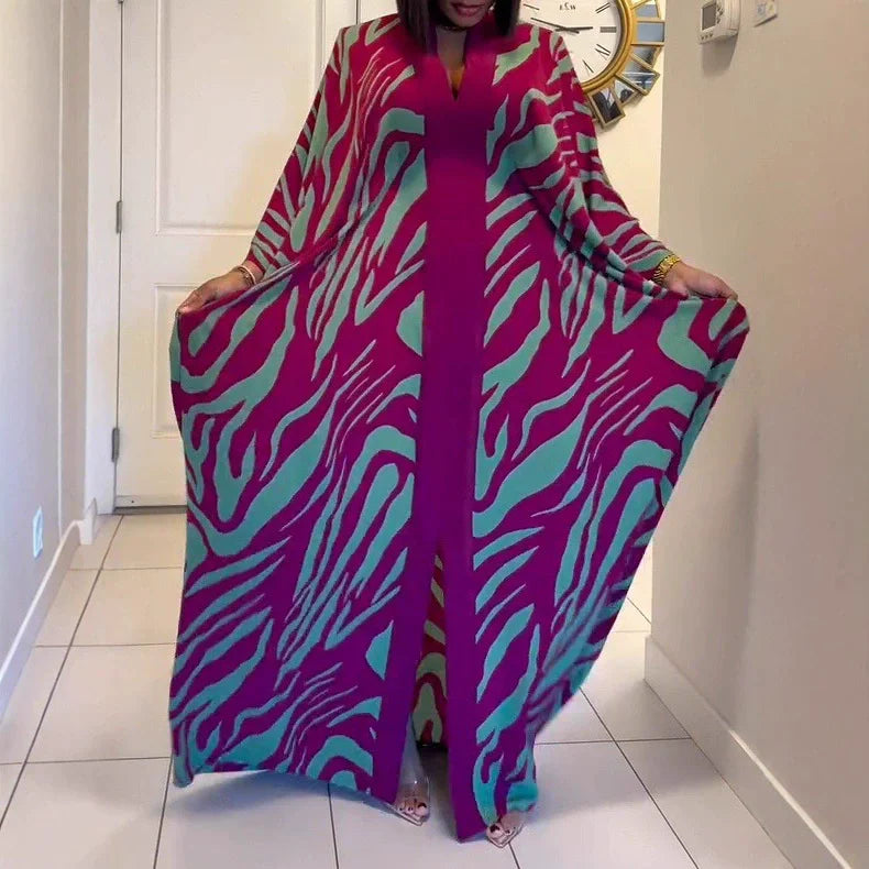 Boubou Robe cardigan africain pour  femme ,imprimé décontracté nouvelle mode