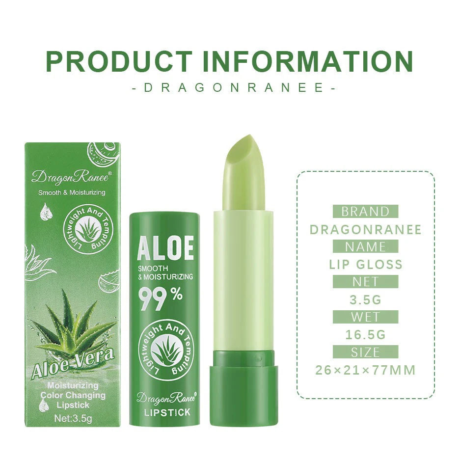 1/12 pièces Aloe rouge à lèvres couleur changeante baume à lèvres longue durée nourrir les lèvres soin maquillage hydratant aqueux rouge à lèvres