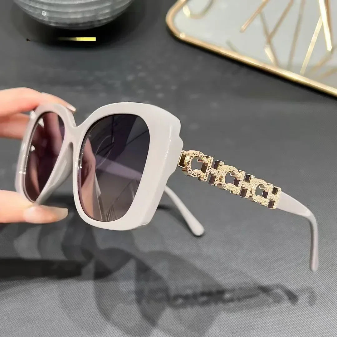 Lunettes de soleil polarisées de luxe légères pour femmes, lunettes de protection solaire de mode extérieure