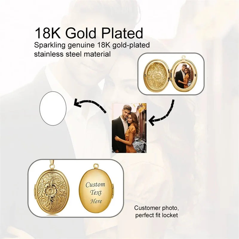 Collier médaillon personnalisé avec Photo, pendentif rond/ovale, collier médaillon, cadeaux personnalisés pour femmes et femmes et femmes