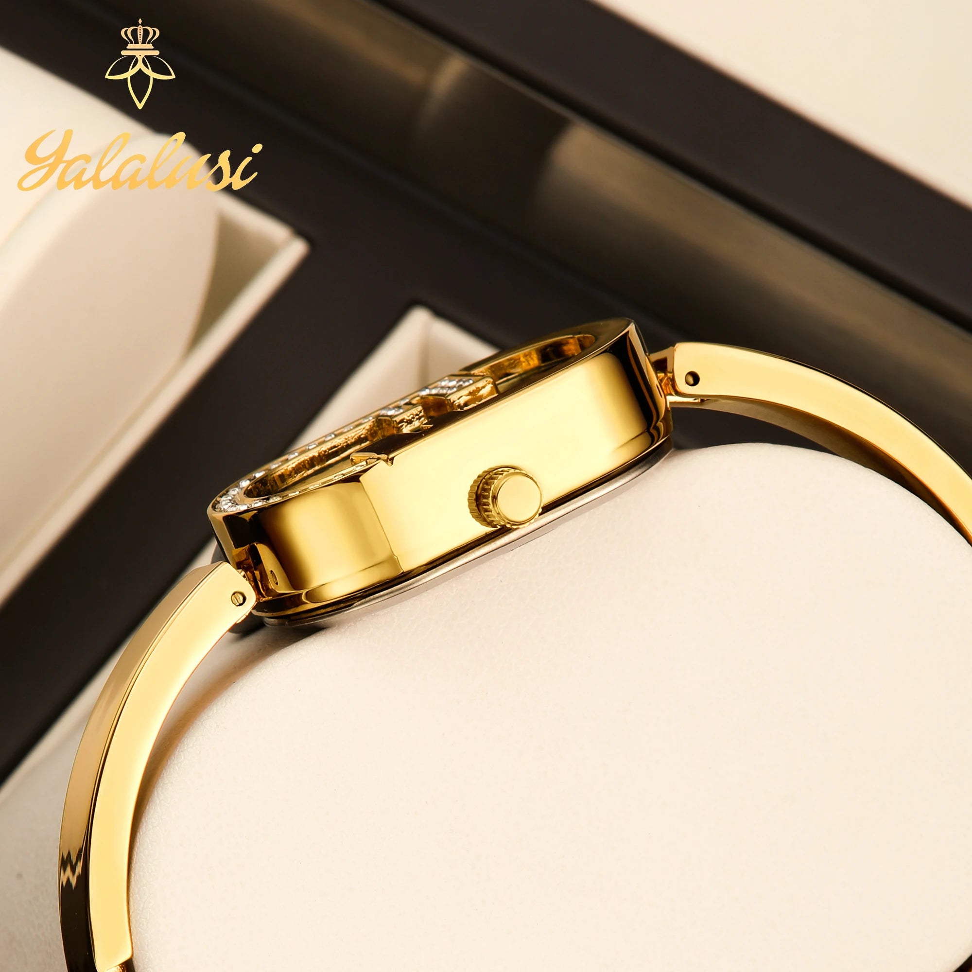 Montre à Quartz plaquée or pour femme Design de luxe montre pour femme à la mode Style élégant boîte de montre cadeau pour femme