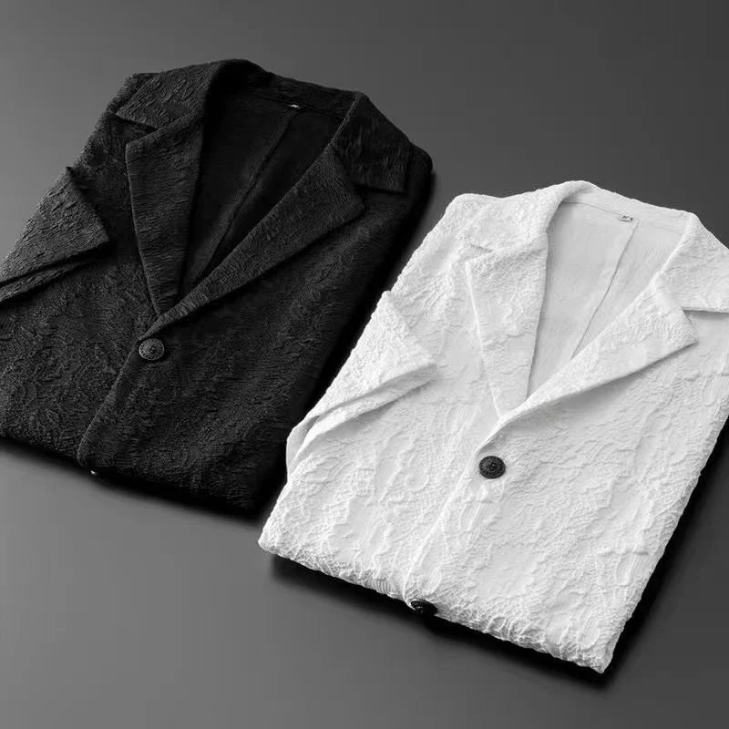 Ensemble de costume décontracté à manches courtes pour hommes, haut de gamme, coupe cintrée, léger, luxe, nouvelle collection été 2026