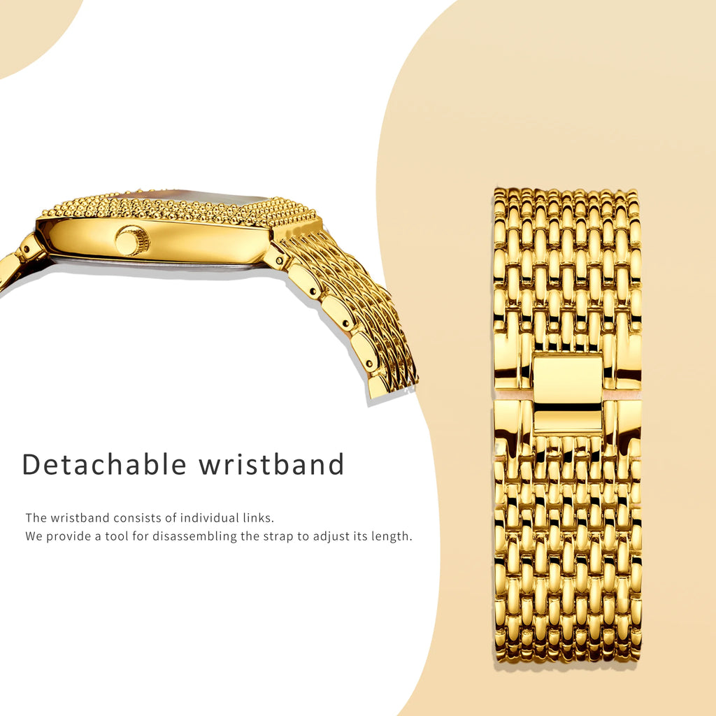 YaLaLuSi marque 2024 nouvelle montre pour femme or luxe boîte-cadeau montre dissolvant cadeau Ion plaqué or