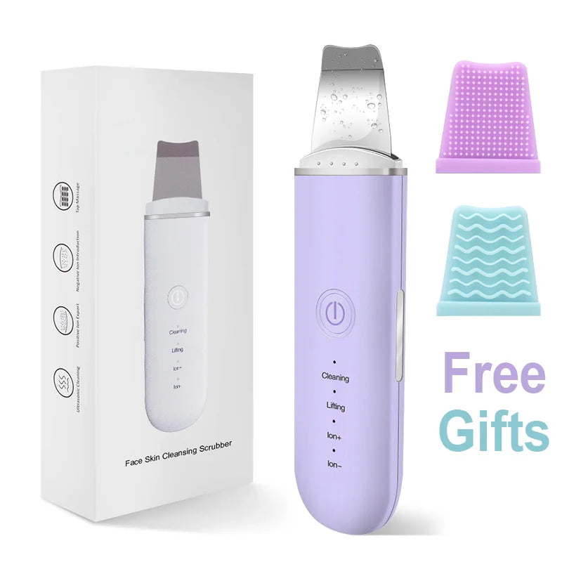 Épurateur de peau à ultrasons, spatule vibrante pour le visage, dissolvant de points noirs, pelle propre, Peeling par Cavitation, Lifting du visage, outils de soins de la peau