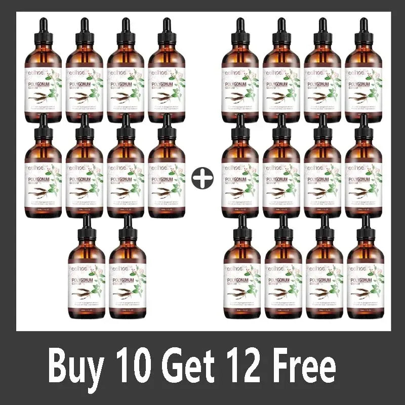 Nouveau tueur de cheveux blancs, liquide d'essence Polygonum Multiflorum élimine les cheveux gris et restaure la couleur naturelle des cheveux en 7 jours 2025