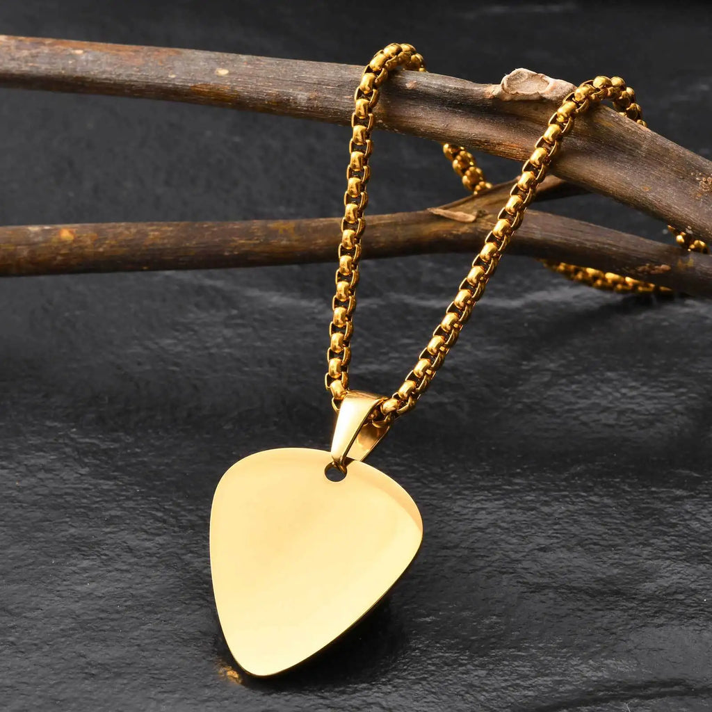 colliers de plectres de guitare avec nom personnalisé gratuit, pendentif de plectre de guitare personnalisé avec chaîne de boîte, cadeau pour les amoureux de la musique